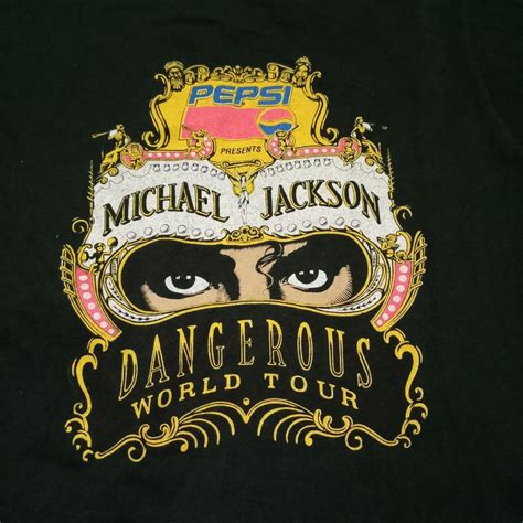 Vintage Michael Jackson Dangerous World Tour Men S Fashion Tops