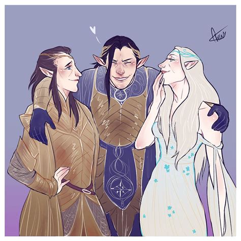 Elrond Gil Galad And Celebrian Commission For Raisingcain Onceagain