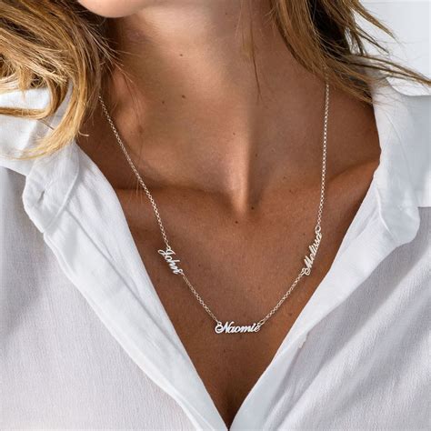 Multiple names infinity name necklace. Multiple Name Necklace in Sterling Silver | Necklace, Name ...