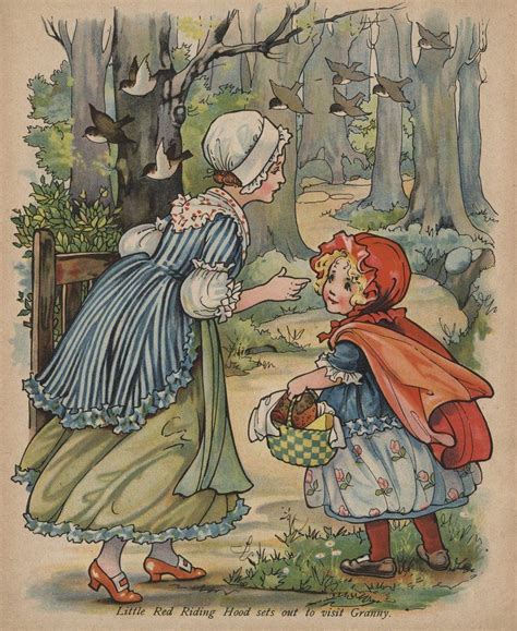 Little Red Riding Hood Sets Out To Visit Granny Book Illustration Red Riding Hood Little Red