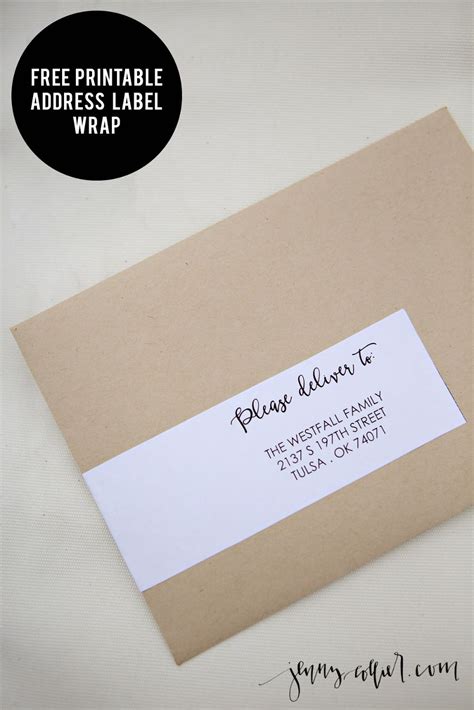 Address Label Wrap Printable Address Label Template Wedding