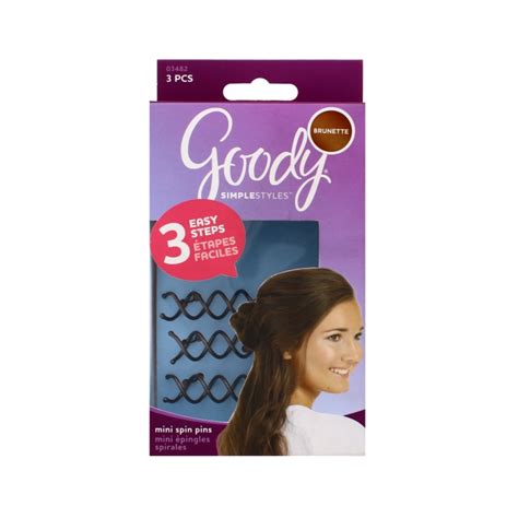 Wholesale Goody Mini Spin Pins Brunette Simple Styles