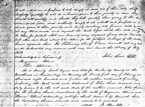 1813 Will of John Lewis – Breckinridge County (Later Hancock County