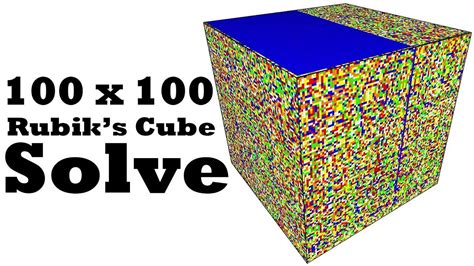 Ai Solves A 100 X 100 Rubiks Cube Youtube