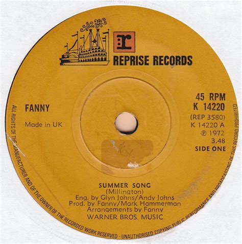 Fanny Summer Song Releases Reviews Credits Discogs