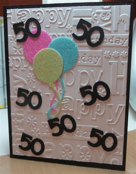Debbies Creations 50th Birthday Card