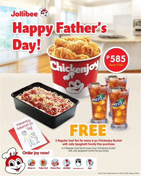 Jollibee Fathers Day Free Iced Tea Promo Deals Pinoy Food