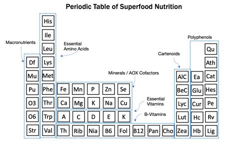 Periodic Table Of Superfood Nutrition Aox You Better