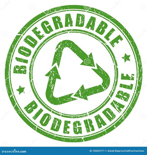 Sello De Goma Verde Biodegradable Ilustración Del Vector Ilustración
