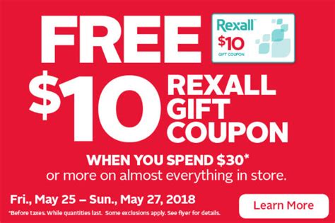 Get A 10 Coupon When You Spend 30 At Rexall Wilmington Coupons