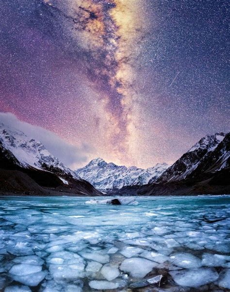 The Tallest Mountain In New Zealand Mt Cook Under The Milky Way