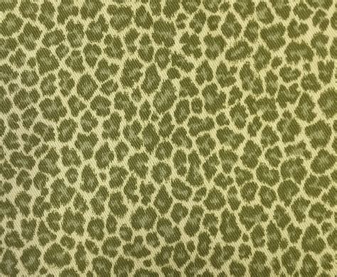 Olive Green Leopard Print Upholstery Fabric By The Yard