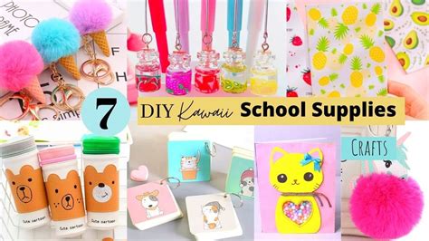 7 Diy School Supplies Kawaii Back To School Crafts