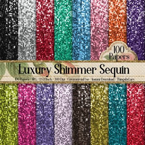 100 Luxury Shimmering Sequin Papers