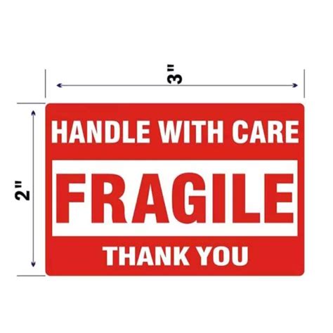 Fragile Sticker Handle With Care 50 Pcs Or 100 Pcs Shopee Philippines