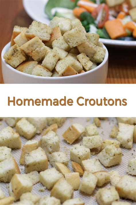 Homemade Croutons Croutons Homemade Easy Homemade Recipes Yummy