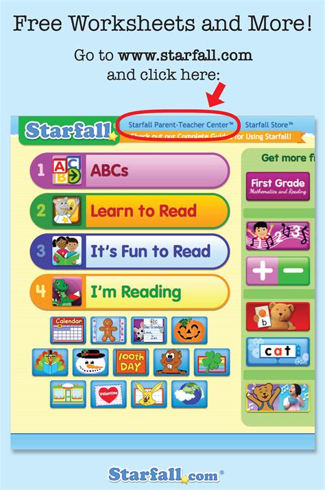 Did You Know That Starfalls Parent Teacher Center Is Completely Free