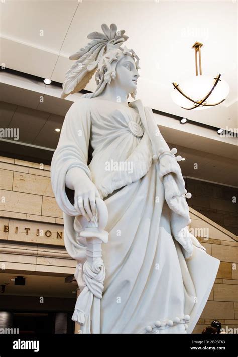 Statue Of Freedom In The Us Capital Building Washington Dc Stock