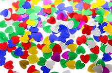 confetti heart colorful party