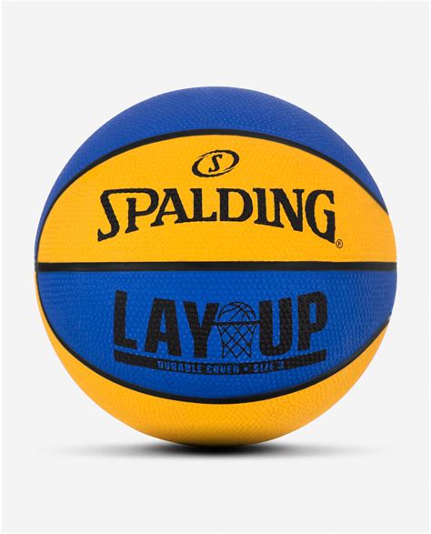 Spalding Layup Mini Blueorange Rubber Outdoor Basketball 22