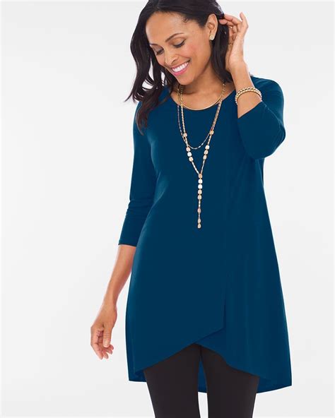 High Low Tunic In Baroque Blue In 2020 Long Tops Dresses With
