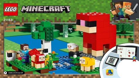 Lego Instructions Minecraft 21153 The Wool Farm Youtube