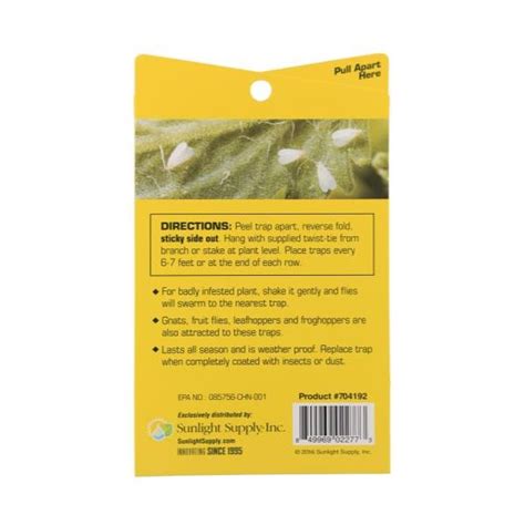 Growers Edge Sticky Whitefly Trap 5 Pack
