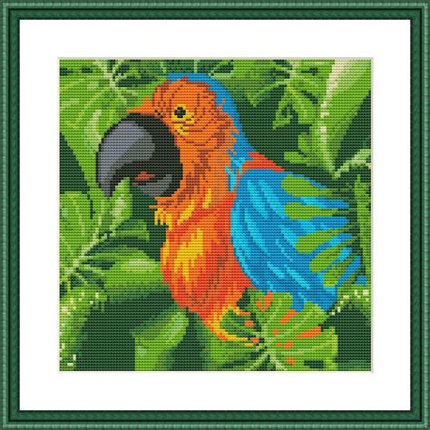 Over 19,000 patterns & kits. Tango Stitch: Tropical parrot cross stitch pattern - Tango ...
