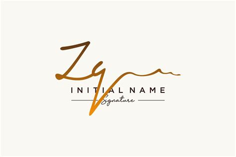 Initial Zq Signature Logo Template Vector Hand Drawn Calligraphy