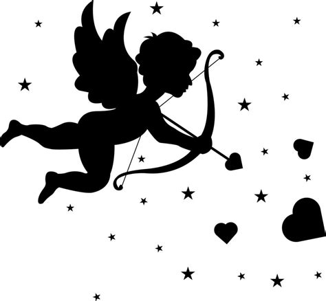 Cupid Cupid With A Bow And Arrow In His Hands Aims At The Heart