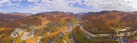 Lincoln Town Center Aerial View New Hampshire Usa Stock Image Image