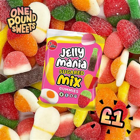 jelly mania sugared mix 100g retro sweets buy sweets online one pound sweets