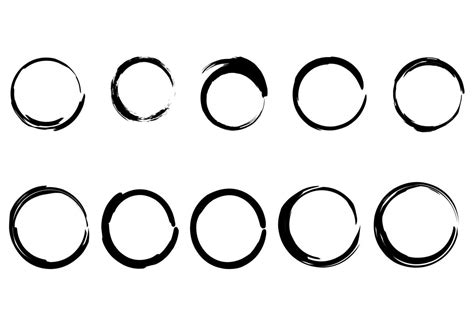 Enso Zen Circles Set Illustration Isolated On White Background 7886098
