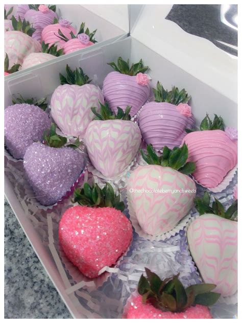 Pink And Purple Berries Chocolate Covered Strawberries Bouquet Chocolate Covered Strawberry