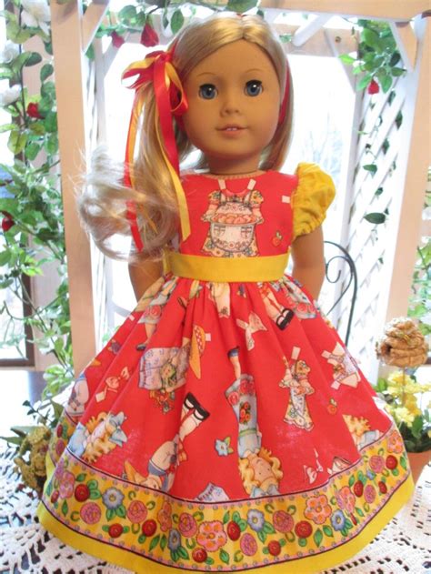 red doll dress to fit your 18 american girl doll in mary etsy american girl doll new