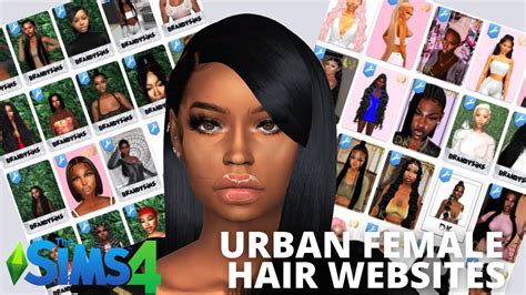 Sims 4 Urban Female Hair Websites Cc Links 🔥 Youtube