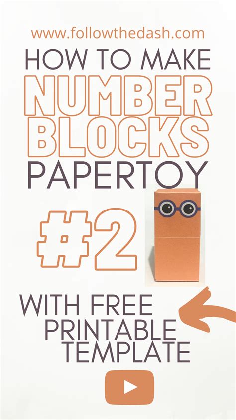 How To Make Numberblocks Paper Toy 1 In 2020 Paper Toys Template