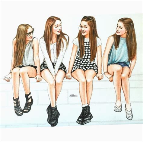 6 Cute Quotes For Girls Friendship In 2020 Drawings Of Friends Best Friend Drawings Girl