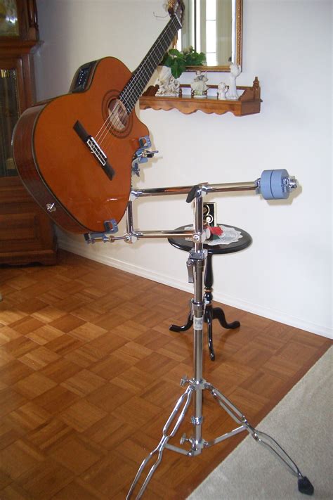 A Walk Up And Play Guitar Stand Parallel Arms And Holder Fabricated By Myself Then Mounted