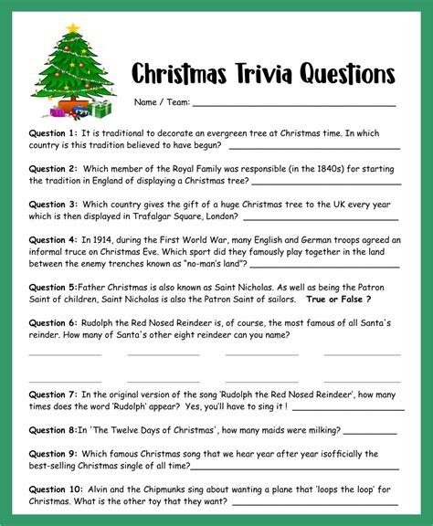 10 Best Easy Christmas Trivia Printable Pdf For Free At Printablee