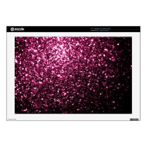 Beautiful Dark Pink Glitter Sparkles 17 Laptop Skin