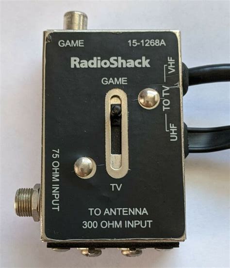 Radioshack Switch Box Adapter For Modern Hookups Video Game Rf Tv