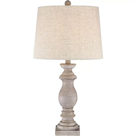 Regency Hill Traditional Table Lamps Set Of Beige Washed Fabric