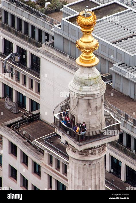 The Monument Memorial Column To The Great Fire Of London Designed By