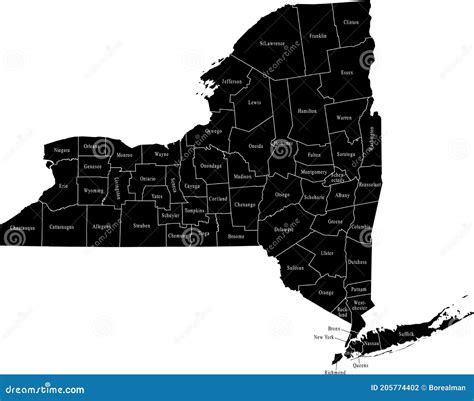 Mapa De Nueva York Ilustración Del Vector Ilustración De Aislado