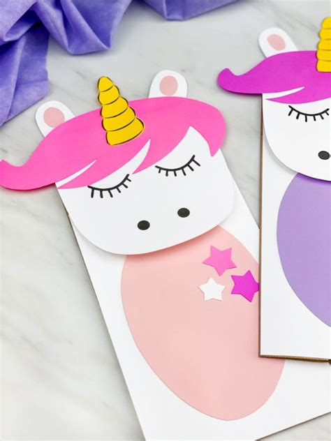 Unicorn Paper Bag Puppet Craft For Kids Free Template Paper Bag