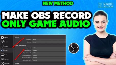 How To Make Obs Record Only Game Audio Youtube