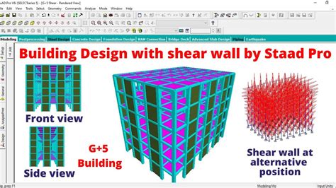 Building Design With Shear Wall At Different Locations By Staad Pro