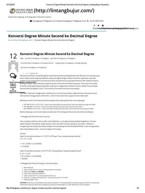 What does bujur mean in english? Konversi Degree Minute Second Ke Decimal Degree _ Lintang ...