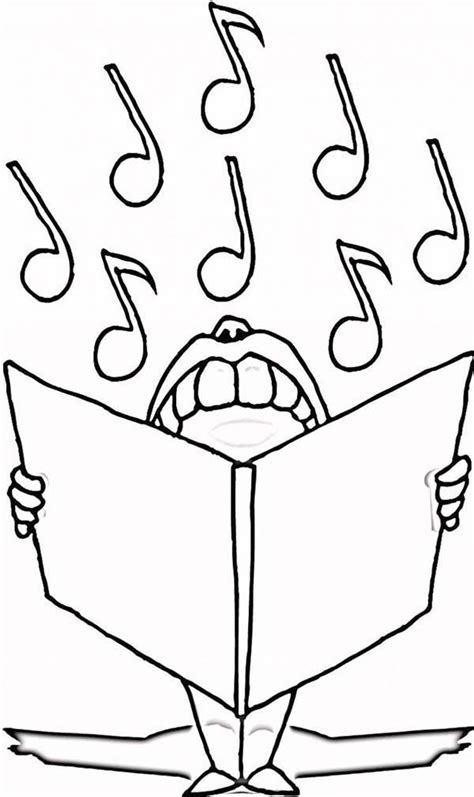 Free printable coloring pages of music notes. Singer Coloring Page For Kids - Coloring Home